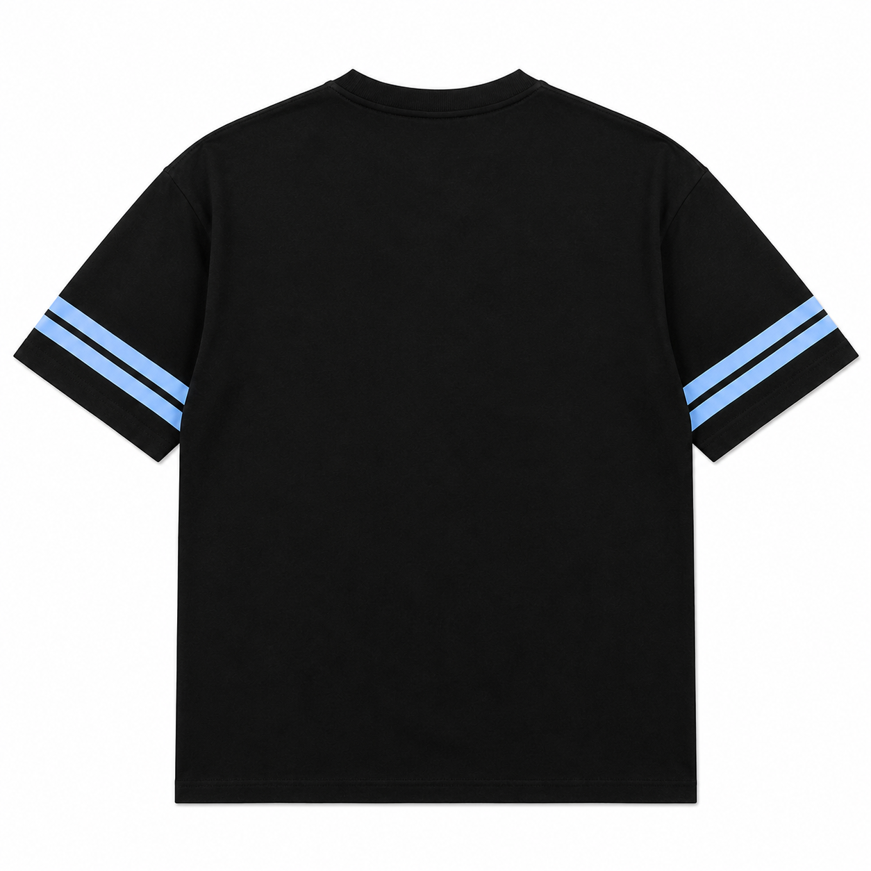 Icy Rebel 19 Oversized Tee Back View With Sleeve Stripes