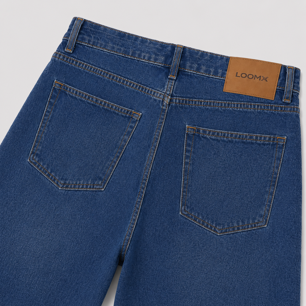 Indigo Core Denim Jorts Back View Close Up