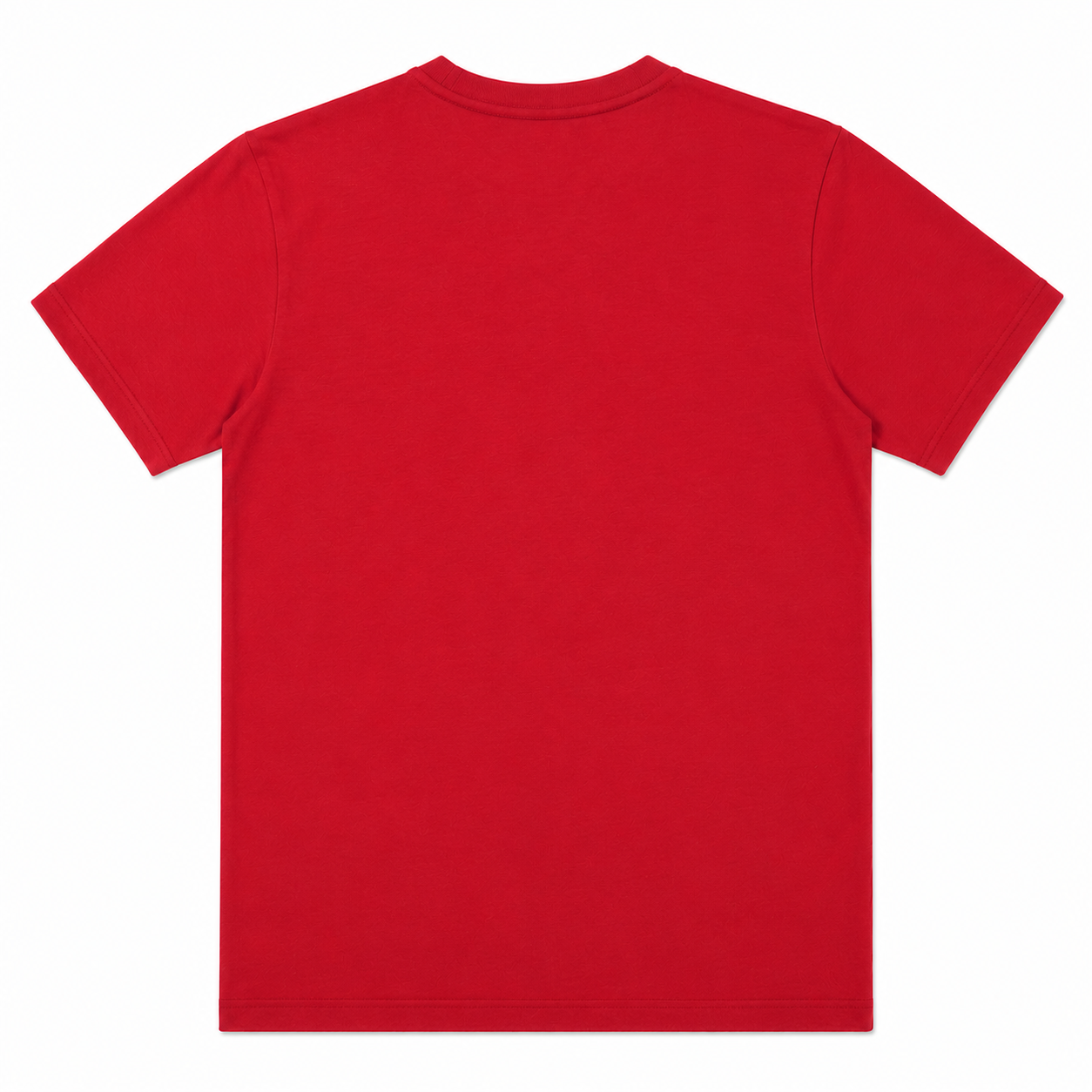 LoomX crimson red regular fit unisex tee back view