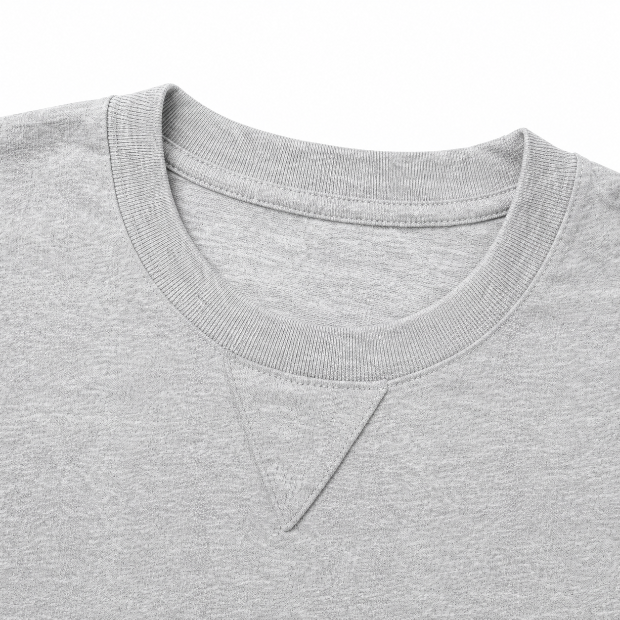 LoomX stone grey regular fit unisex tee close up view