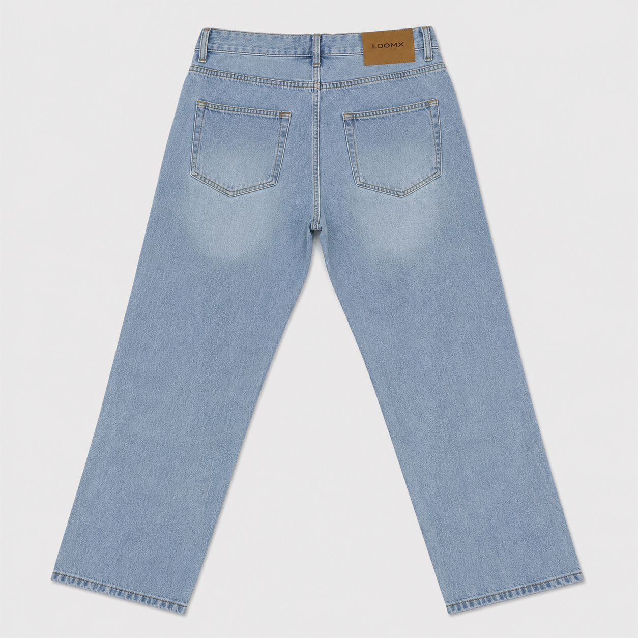 Frozen Sky Loose Fit Denim Back View