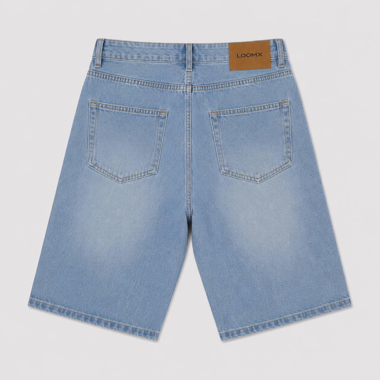 Glacier Wash Denim Jorts Back View