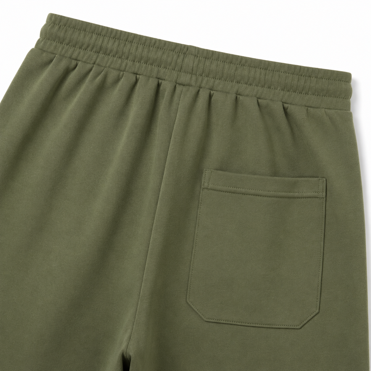 Green Pleated Baggy Trouser Back View Close Up
