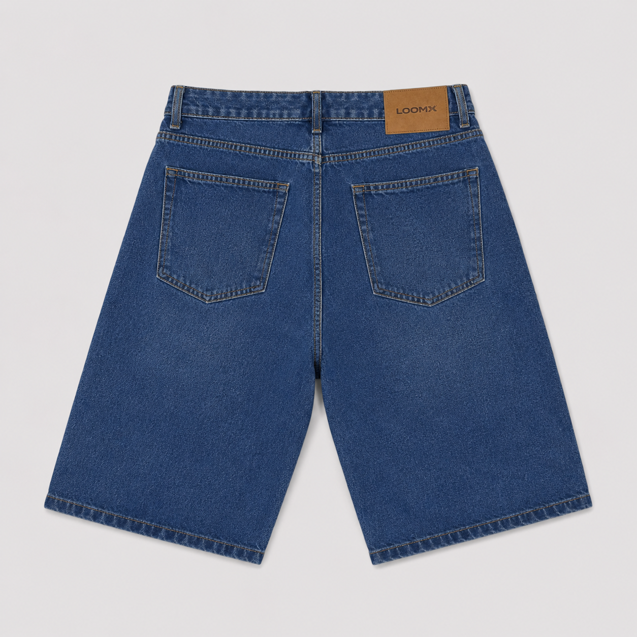 Indigo Core Denim Jorts Back View