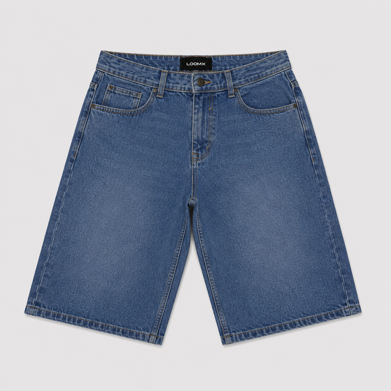 Indigo Core Denim Jorts Front View