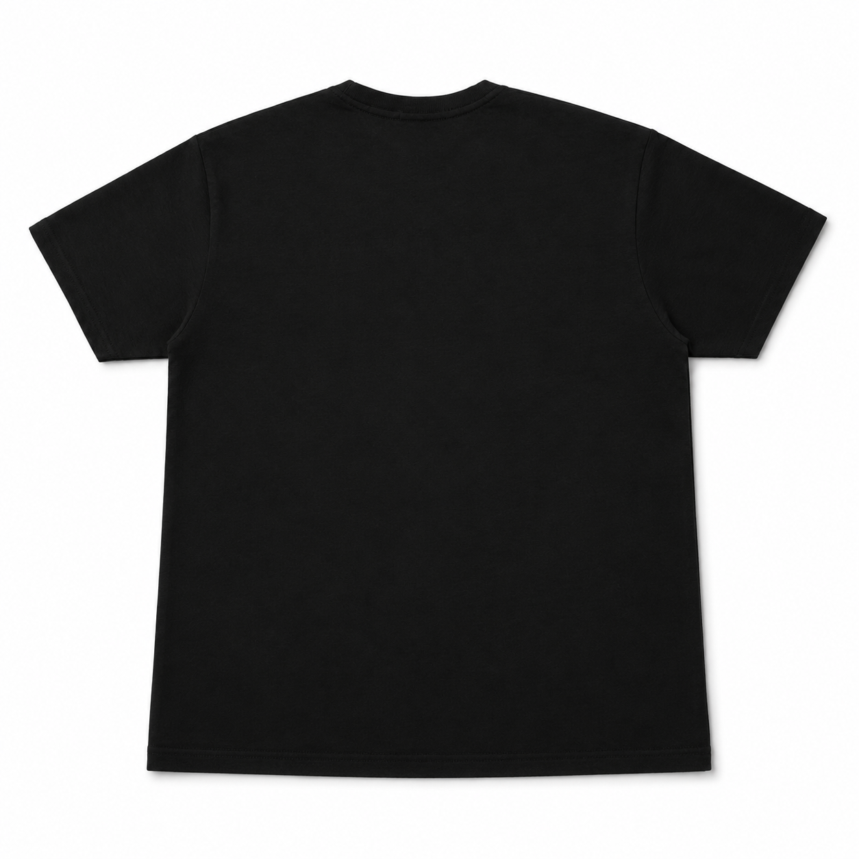 Jet Black Regular Fit Essential Tee Back View