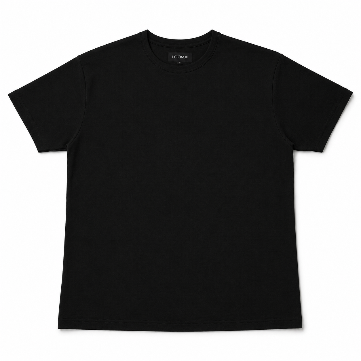 Jet Black Regular Fit Essential Tee Front View