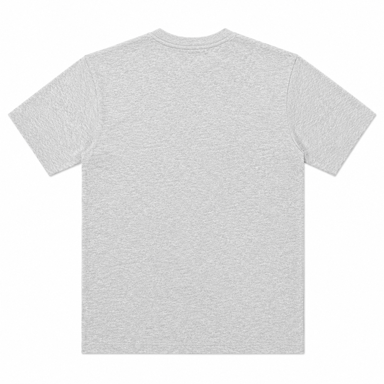 LoomX ash grey regular fit unisex tee back view