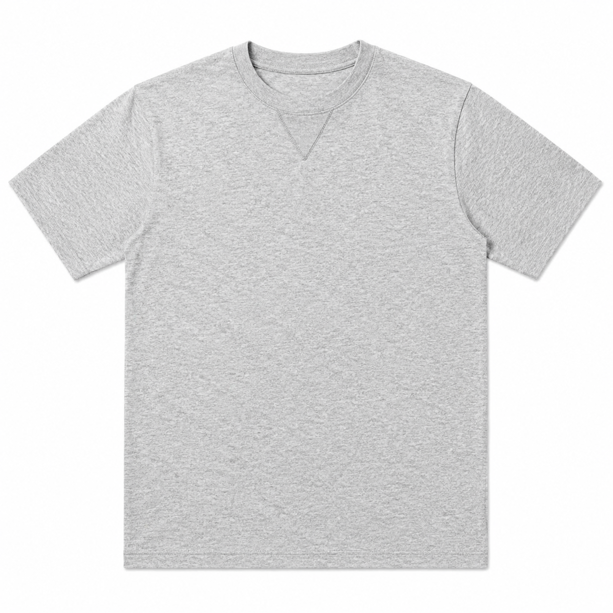 LoomX ash grey regular fit unisex tee front view