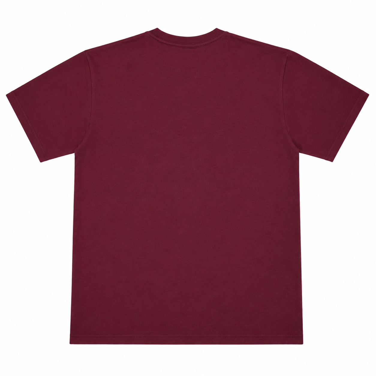 LoomX burgundy regular fit unisex tee back view