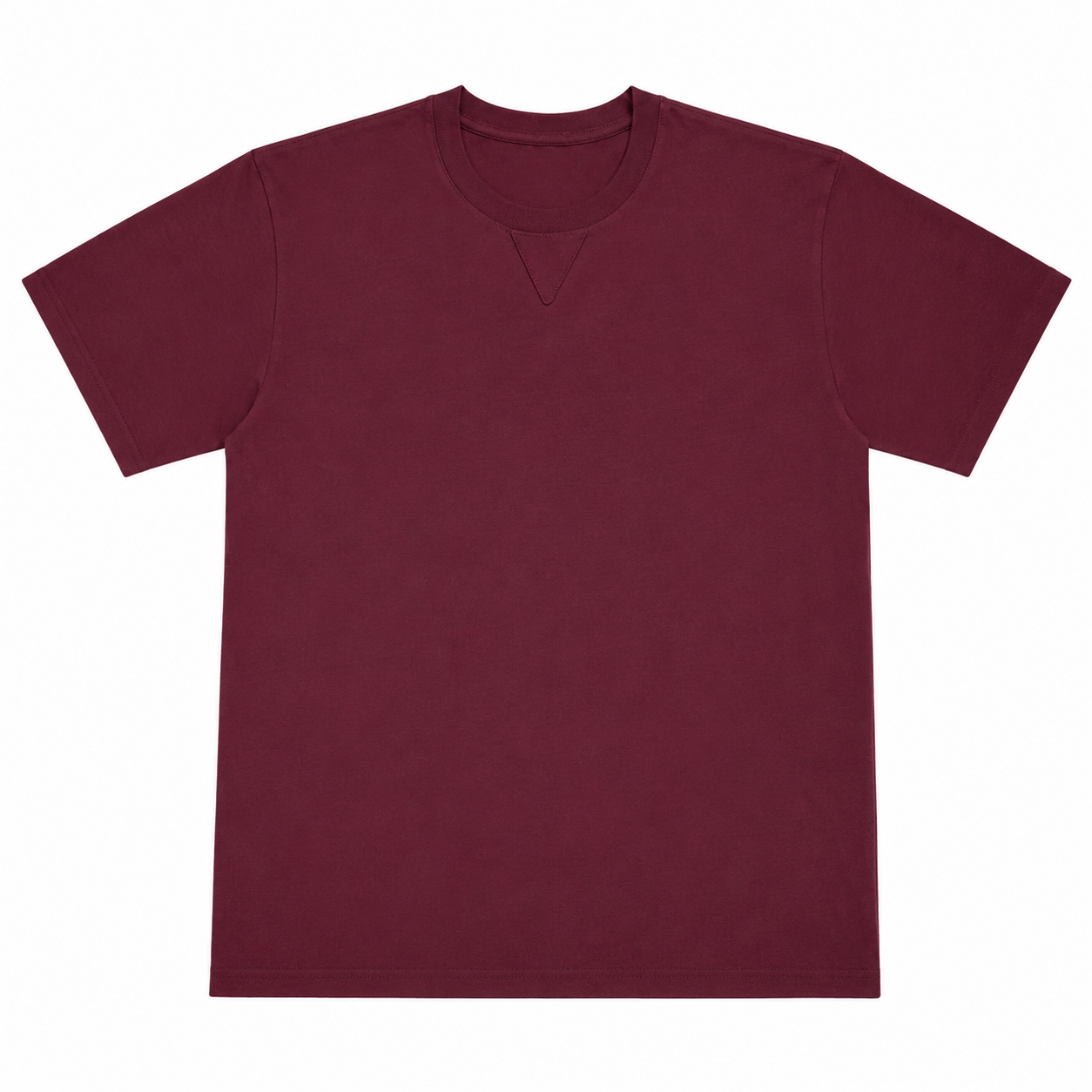 LoomX burgundy regular fit unisex tee front view
