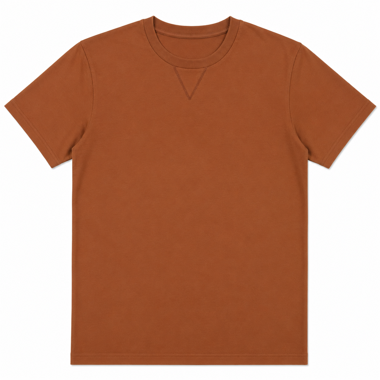 LoomX burnt orange regular fit unisex tee front view