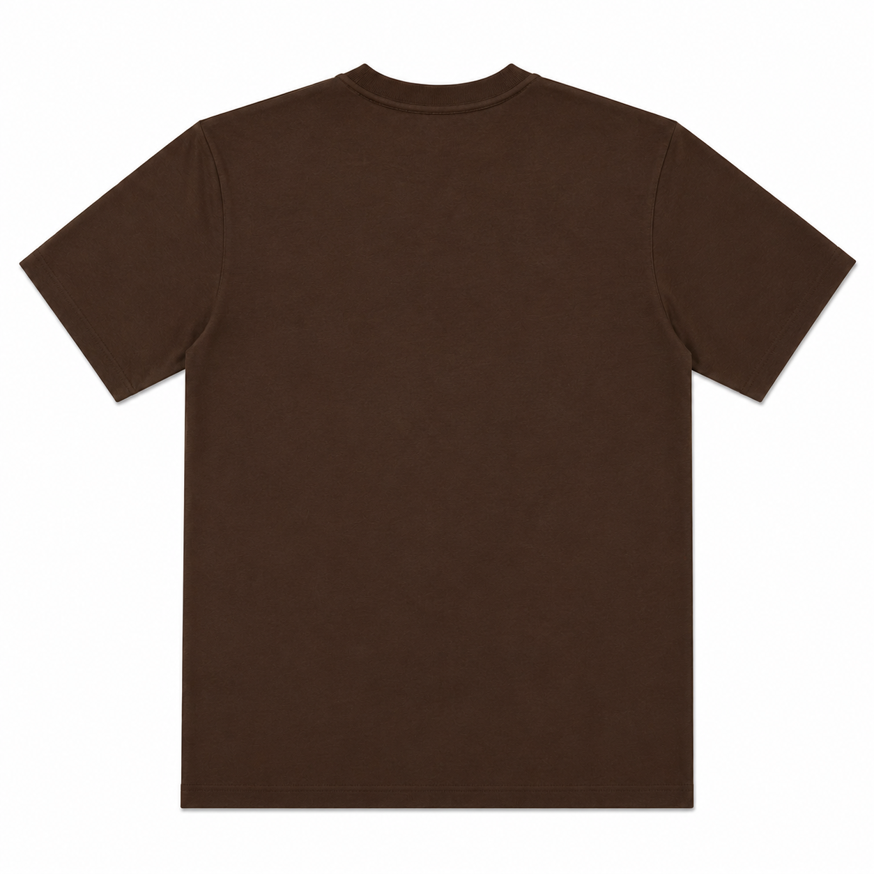 LoomX cocoa brown regular fit unisex tee back view