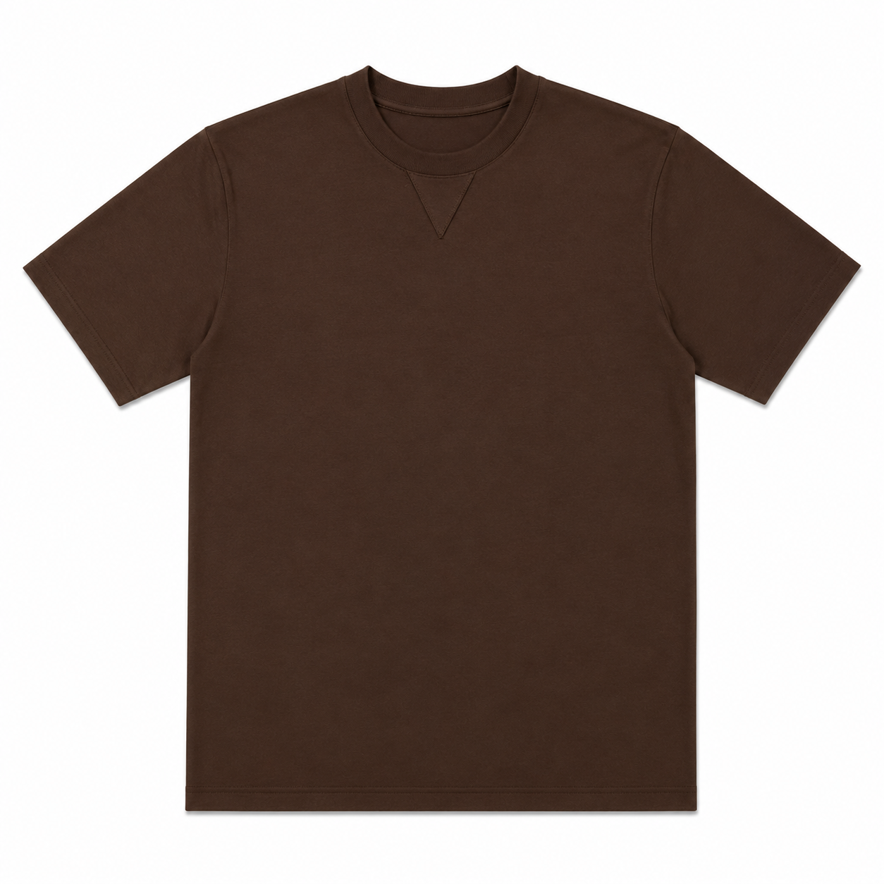 LoomX cocoa brown regular fit unisex tee front view