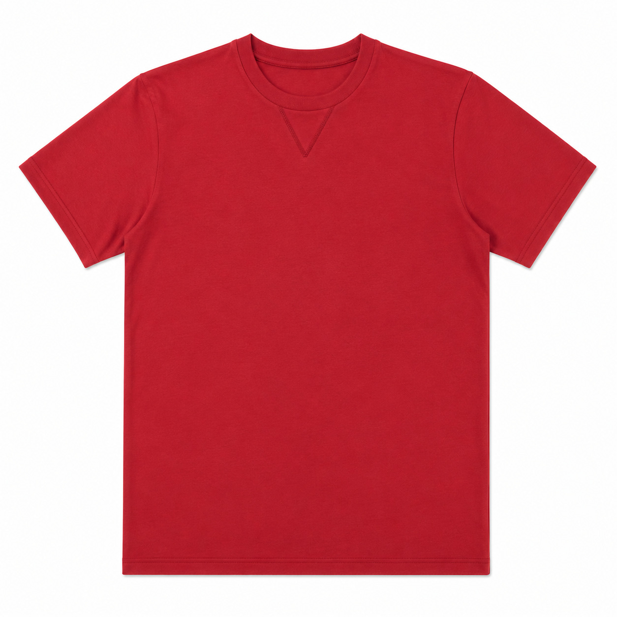 LoomX crimson red regular fit unisex tee front view