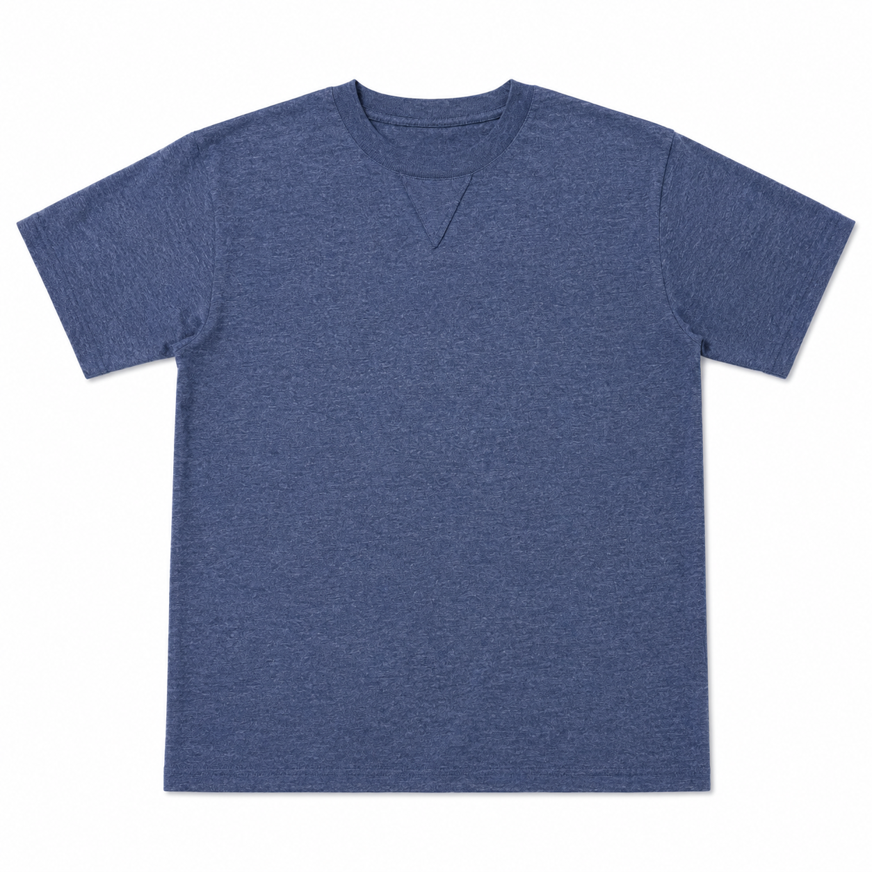 LoomX denim blue regular fit unisex tee front view