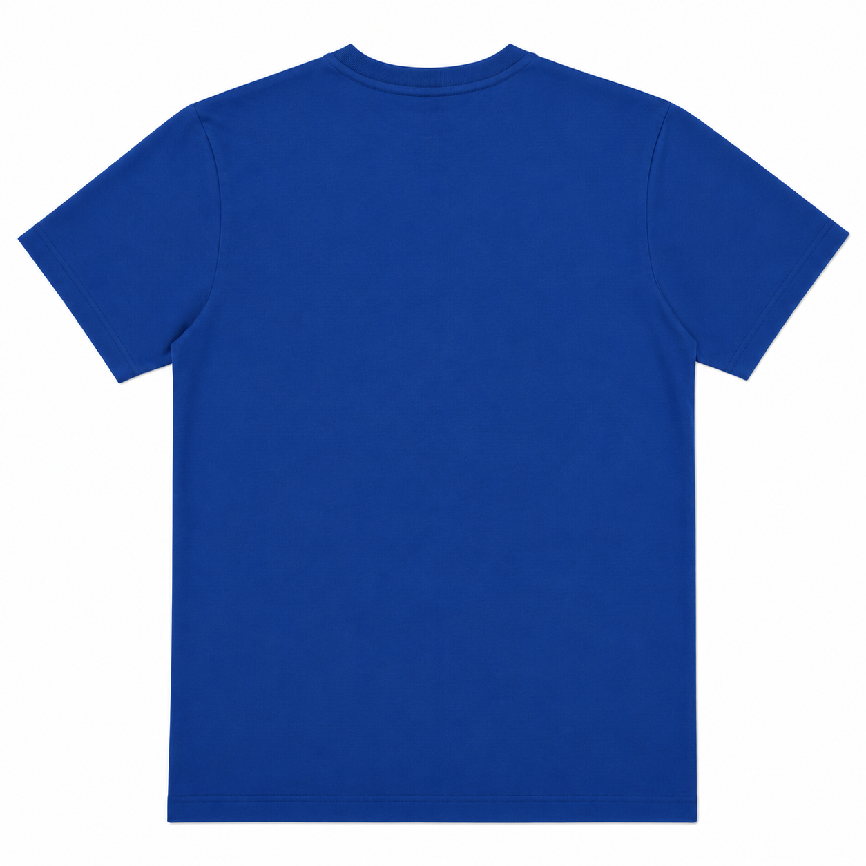LoomX electric blue regular fit unisex tee back view