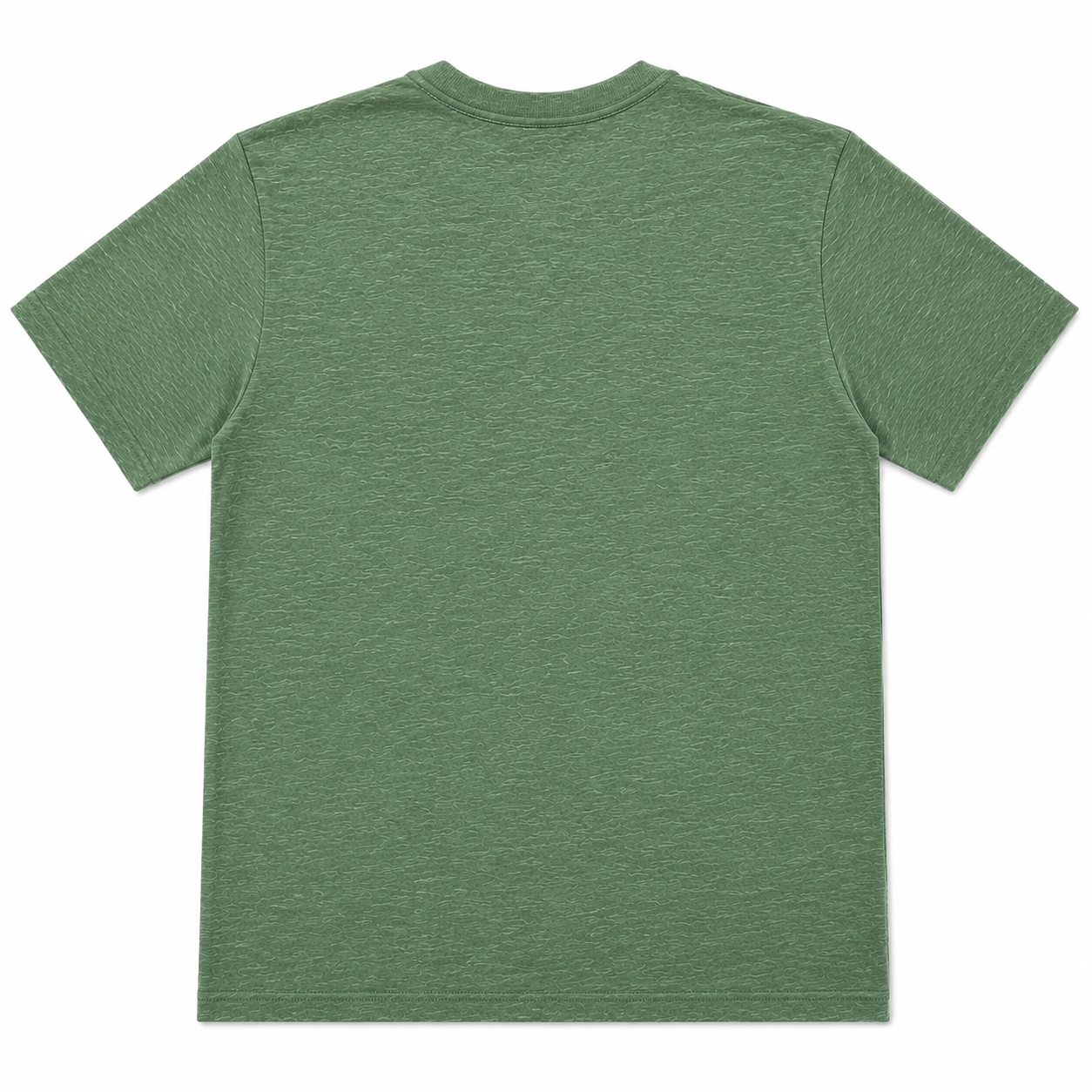LoomX olive HTR regular fit unisex tee back view