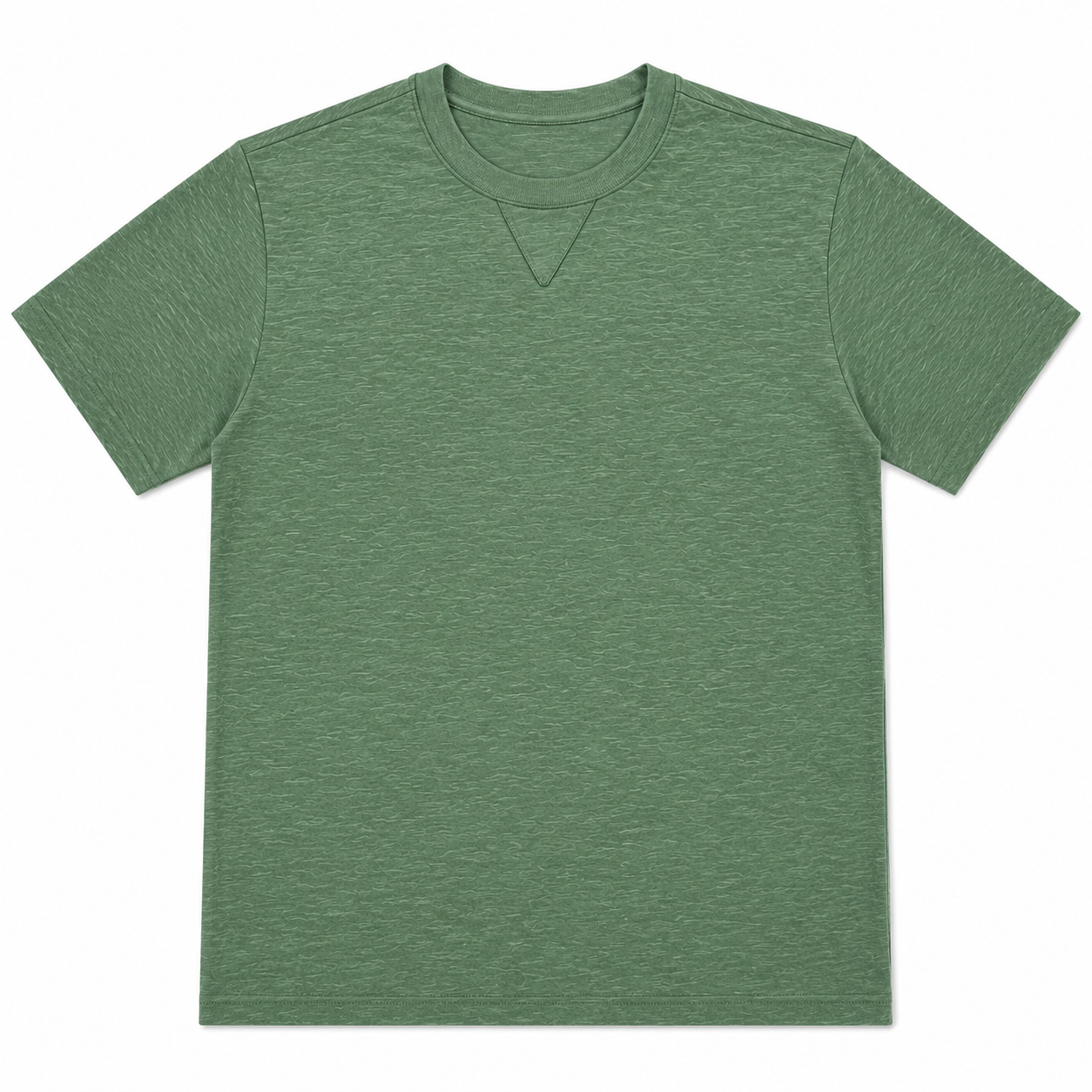 LoomX olive HTR regular fit unisex tee front view