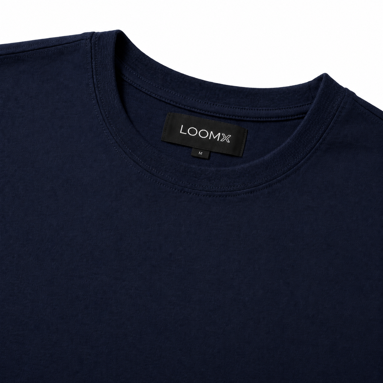 Midnight Navy Regular Fit Essential Tee Front Close Up View
