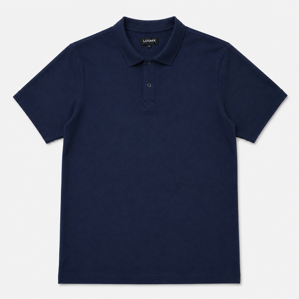 Navy Jhonny Collar Polo Tee Front View