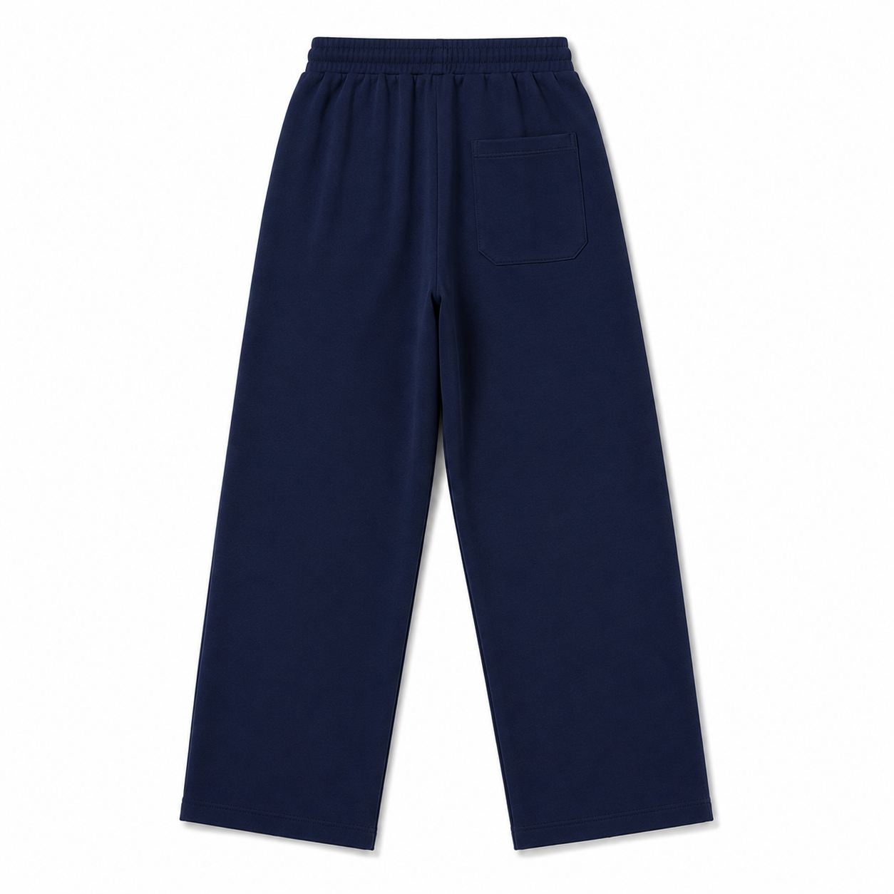 Navy Pleated Baggy Trouser Back View