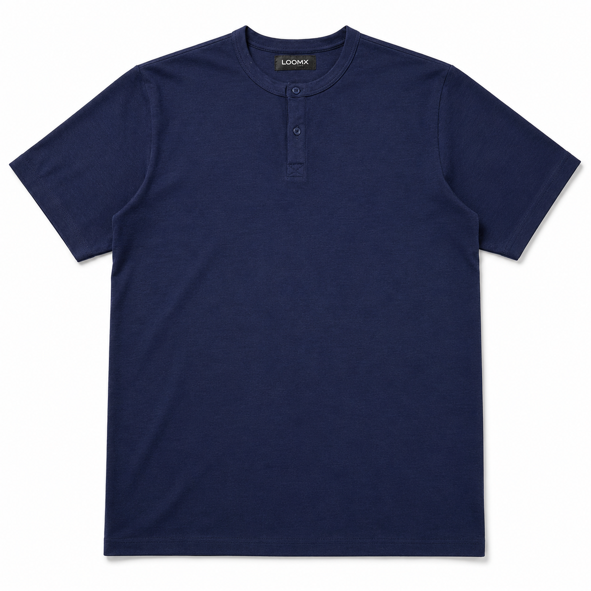 Navy Scuba Henley Tee Front View