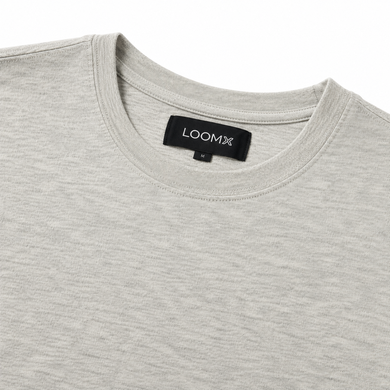 Oatmeal Regular Fit Essential Tee Front View Close Up