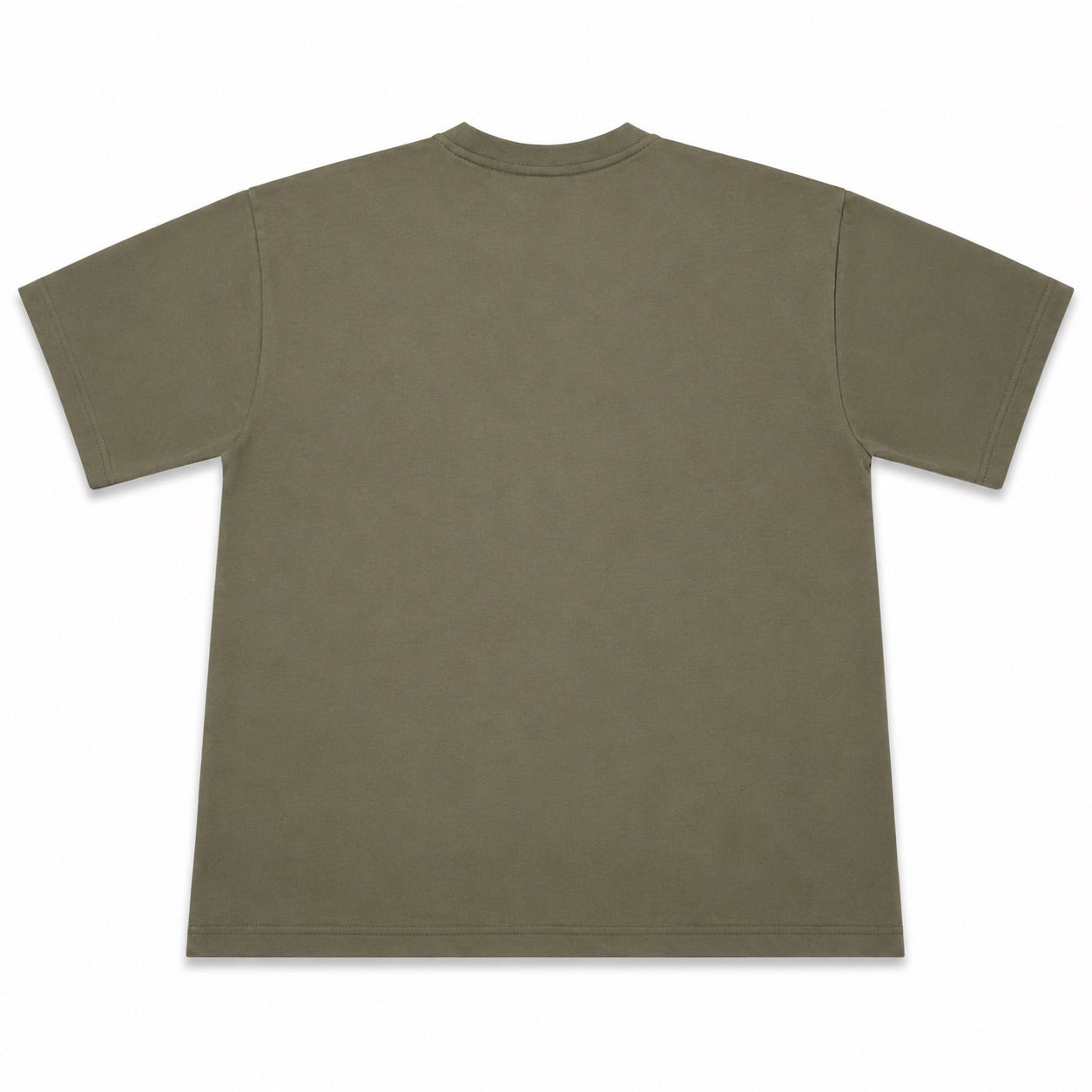 Olive Mist Oversized Drop Shoulder Tee Back View