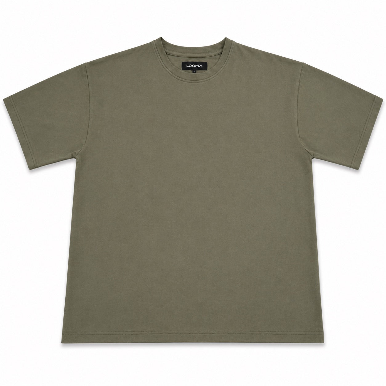 Olive Mist Oversized Drop Shoulder Tee Front View