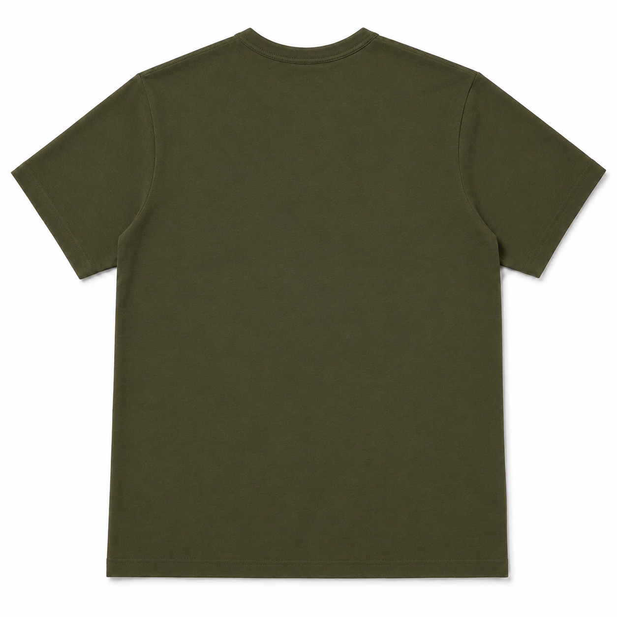Olive Scuba Henley Tee Back View