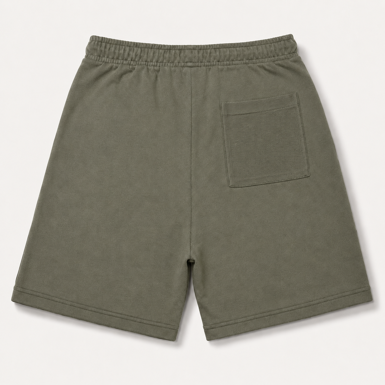 Olive Utility Pocket Shorts Front Back View