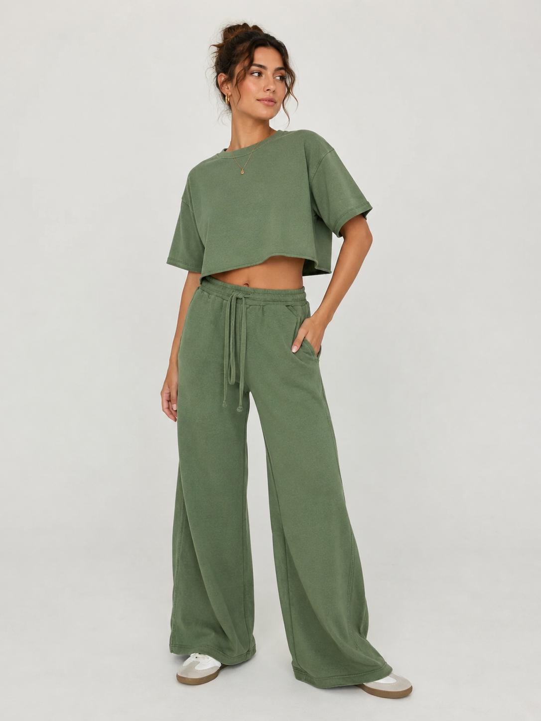 Sage Olive from Women’s Relaxed Co-ord Set Model View 