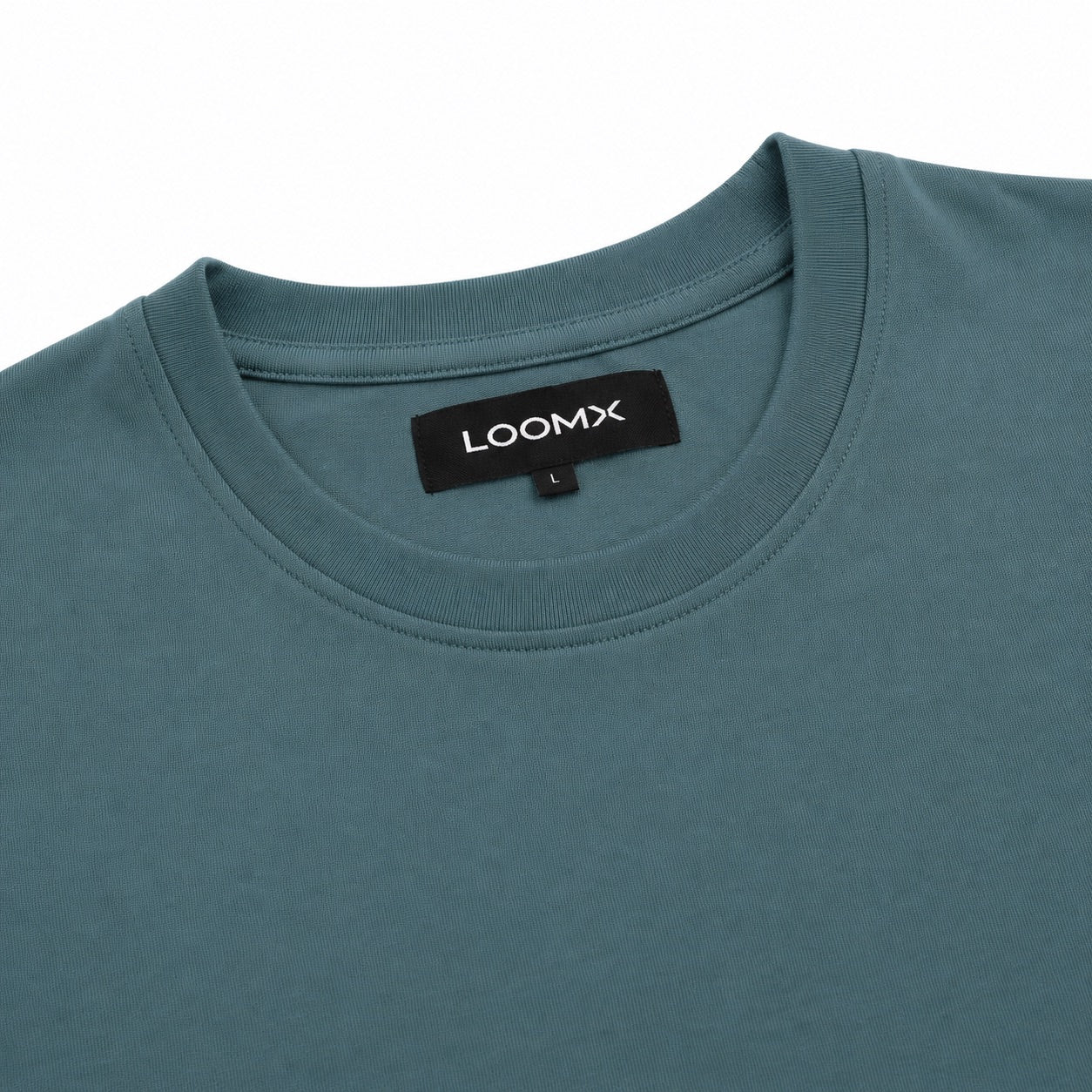 Storm Sage Oversized Drop Shoulder Tee Front Close Up View