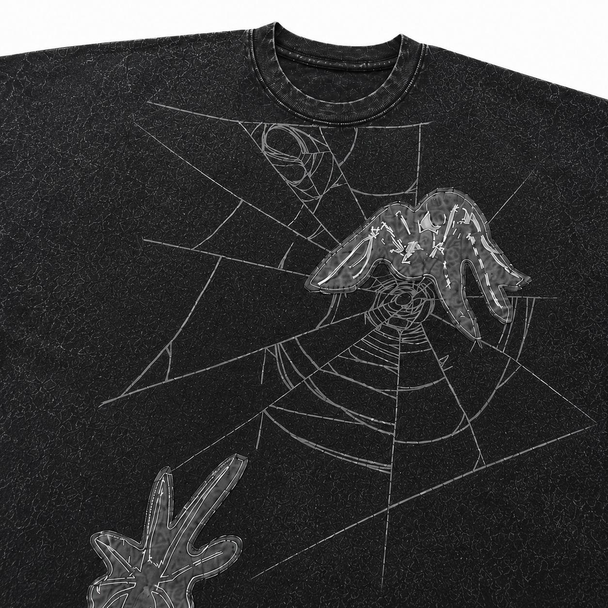 Toxic Oversized Tee Front Graphic Design Close Up