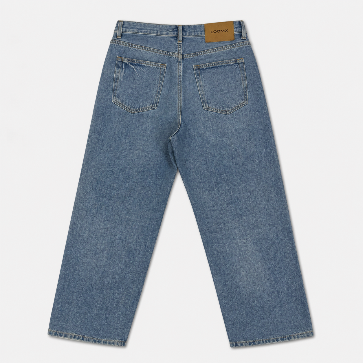 Vintage Blue Baggy Denim Back View