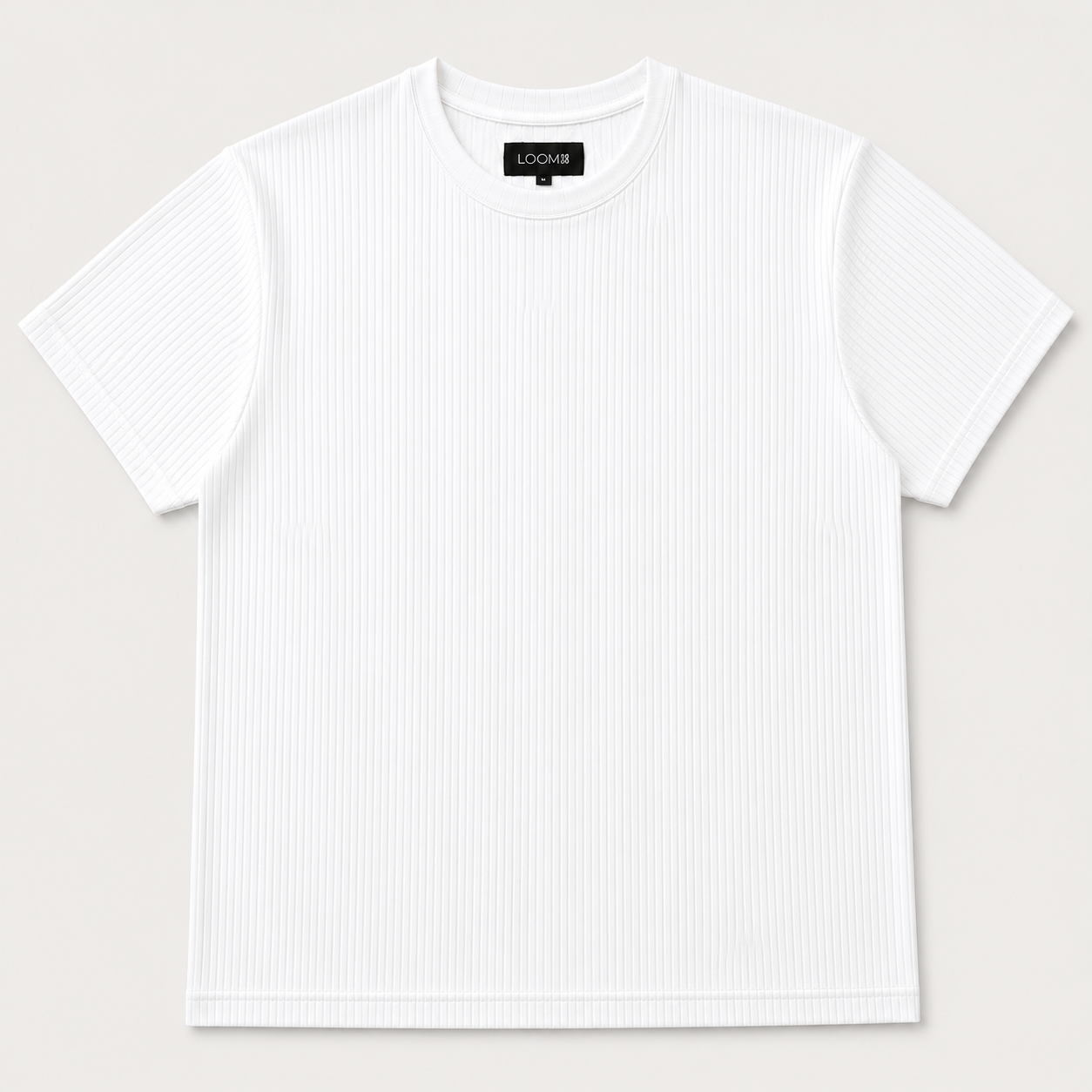 White Drop Needle Regular Fit Tee Front View