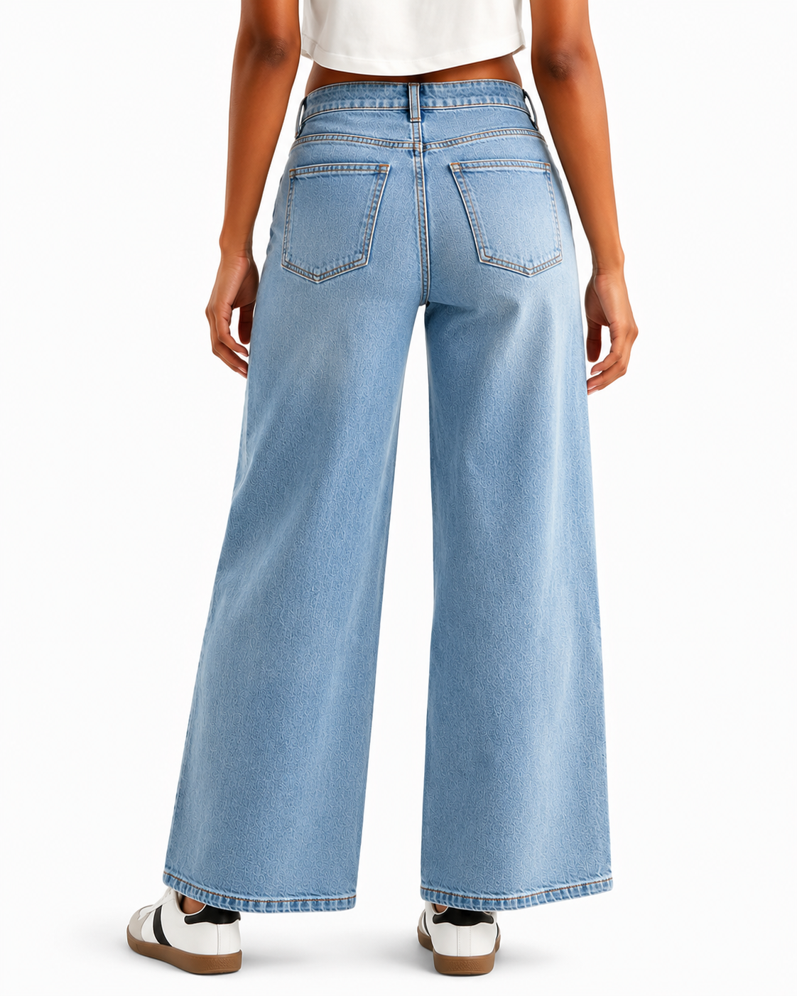Women’s Horizon Wide Leg Denim Jeans Back Model View